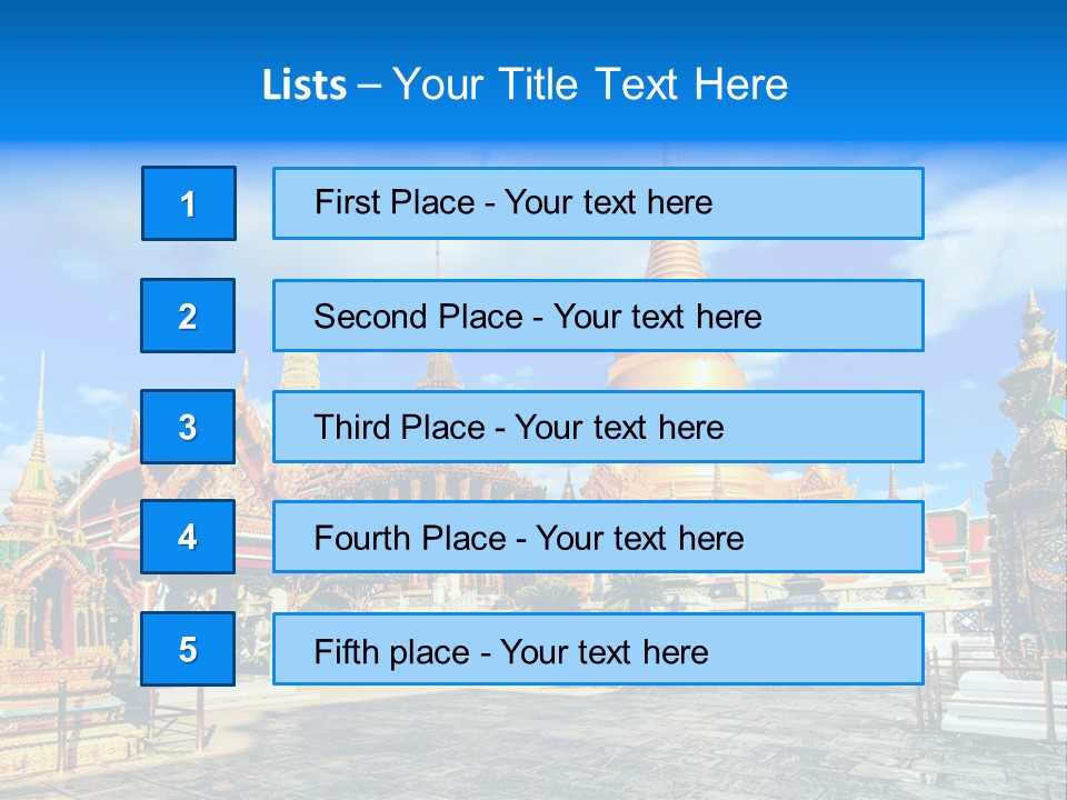 A Group Of Buildings With A Blue Sky In The Background PowerPoint Template