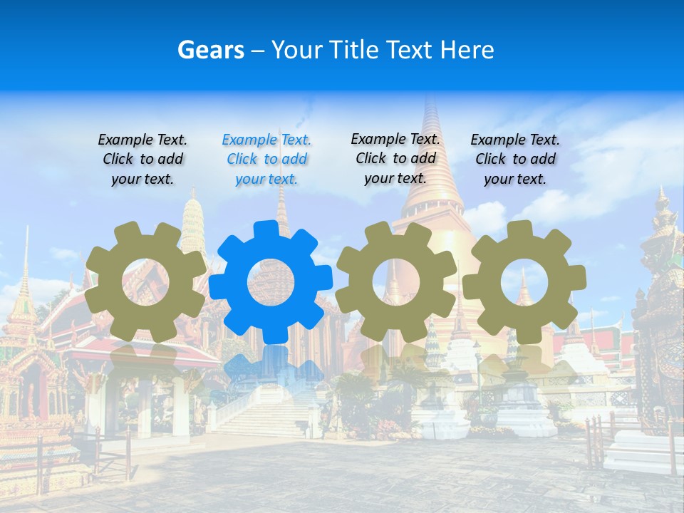 A Group Of Buildings With A Blue Sky In The Background PowerPoint Template