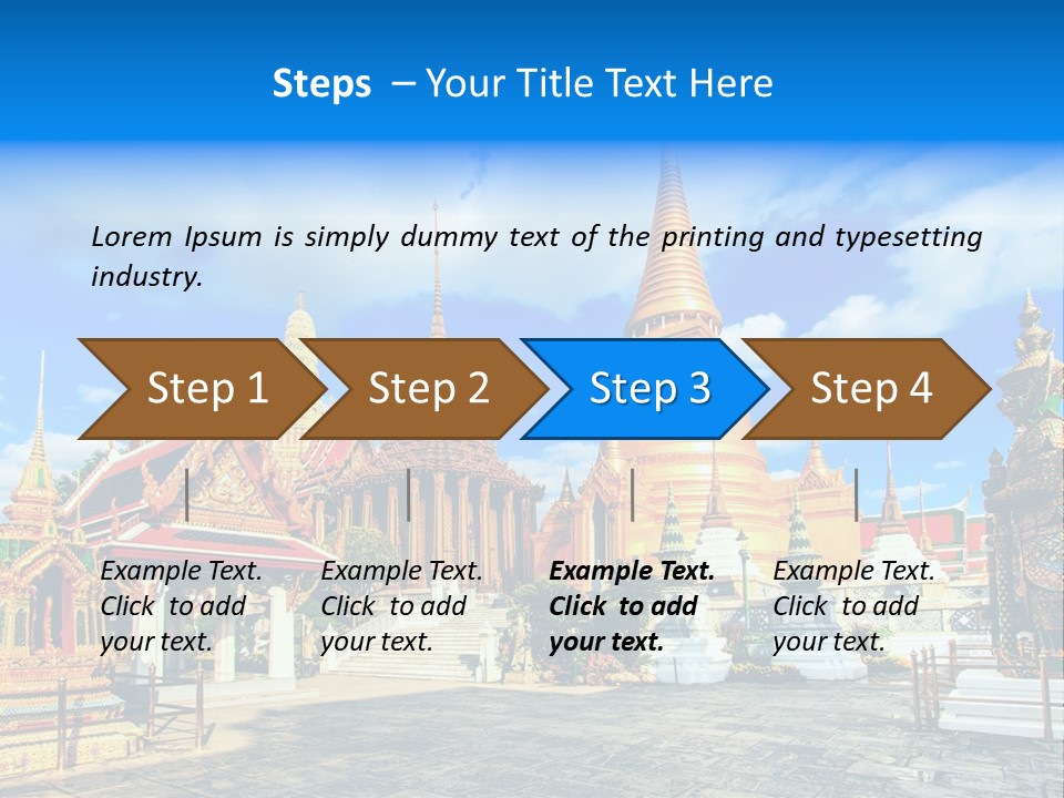 A Group Of Buildings With A Blue Sky In The Background PowerPoint Template