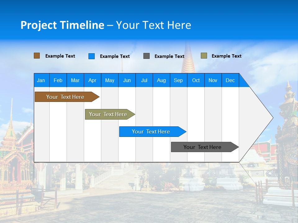 A Group Of Buildings With A Blue Sky In The Background PowerPoint Template