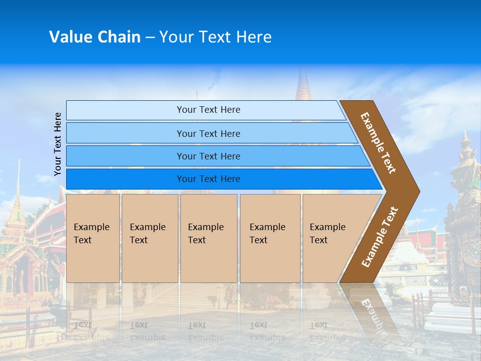 A Group Of Buildings With A Blue Sky In The Background PowerPoint Template