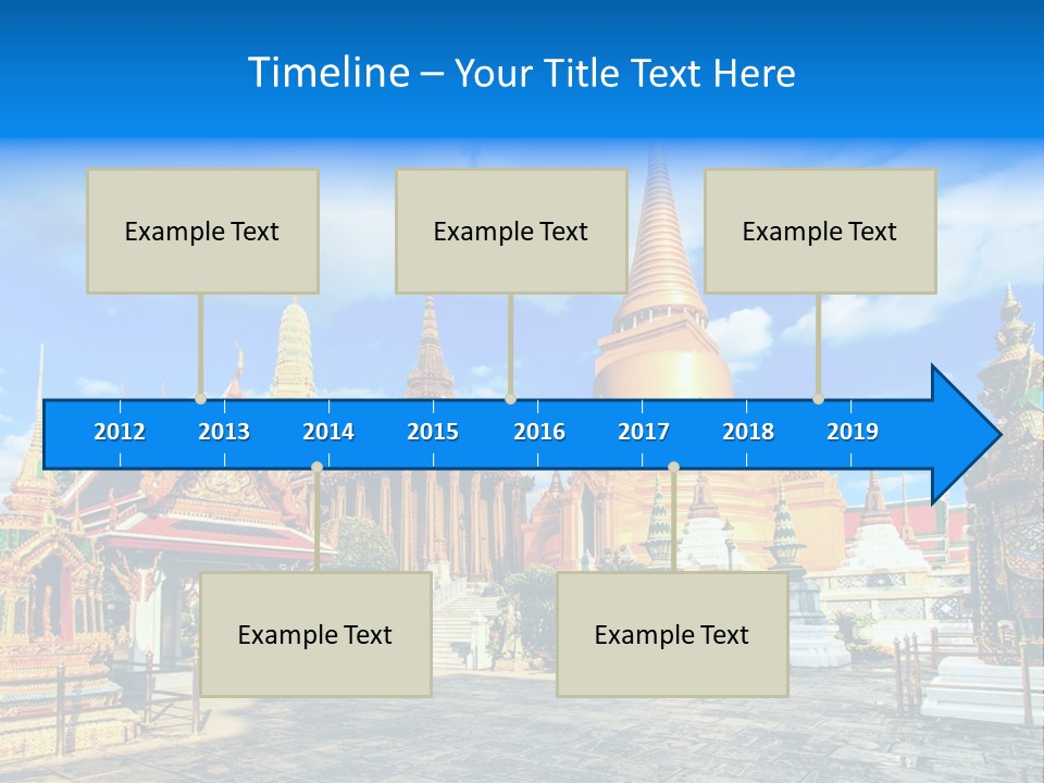 A Group Of Buildings With A Blue Sky In The Background PowerPoint Template