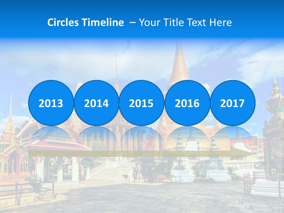 A Group Of Buildings With A Blue Sky In The Background PowerPoint Template