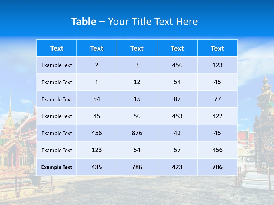 A Group Of Buildings With A Blue Sky In The Background PowerPoint Template