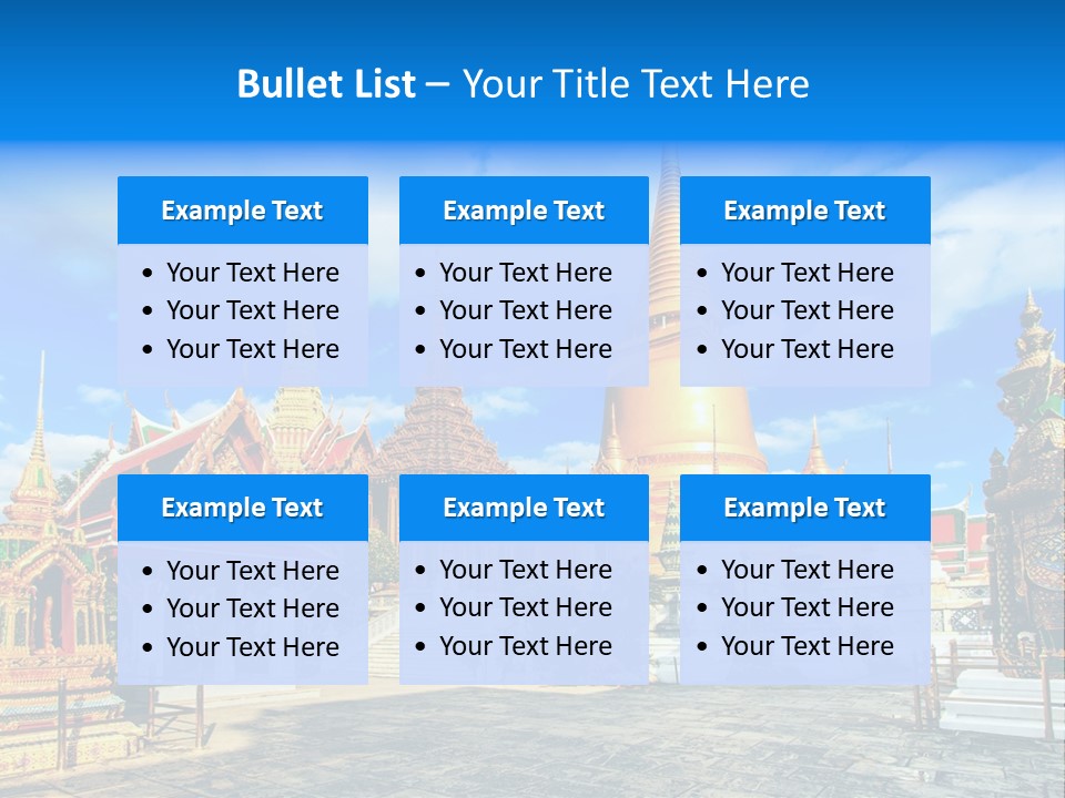 A Group Of Buildings With A Blue Sky In The Background PowerPoint Template