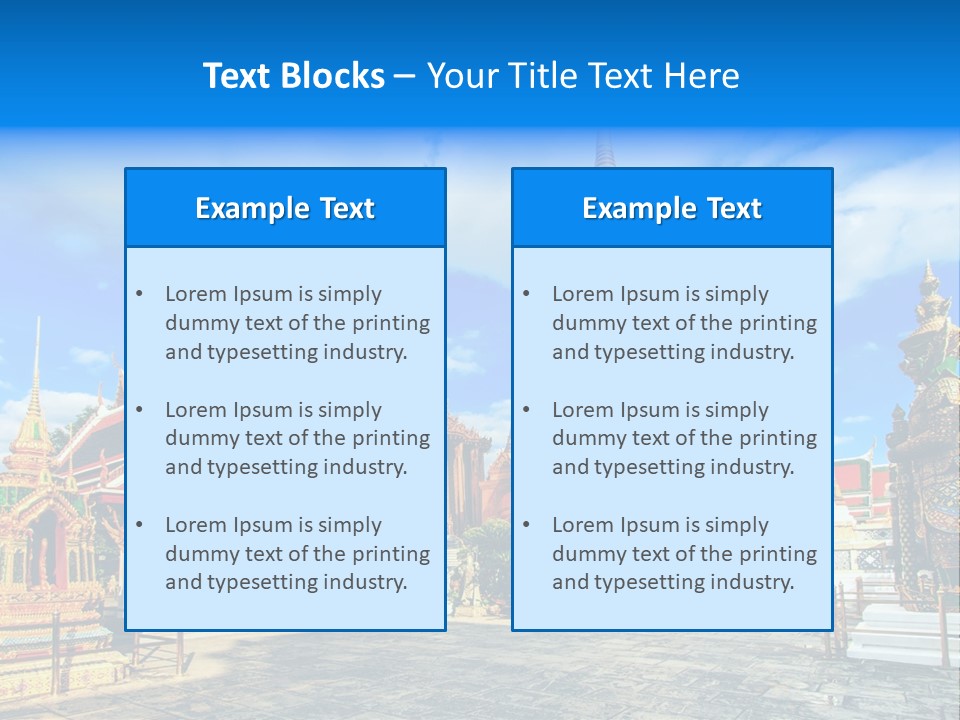 A Group Of Buildings With A Blue Sky In The Background PowerPoint Template