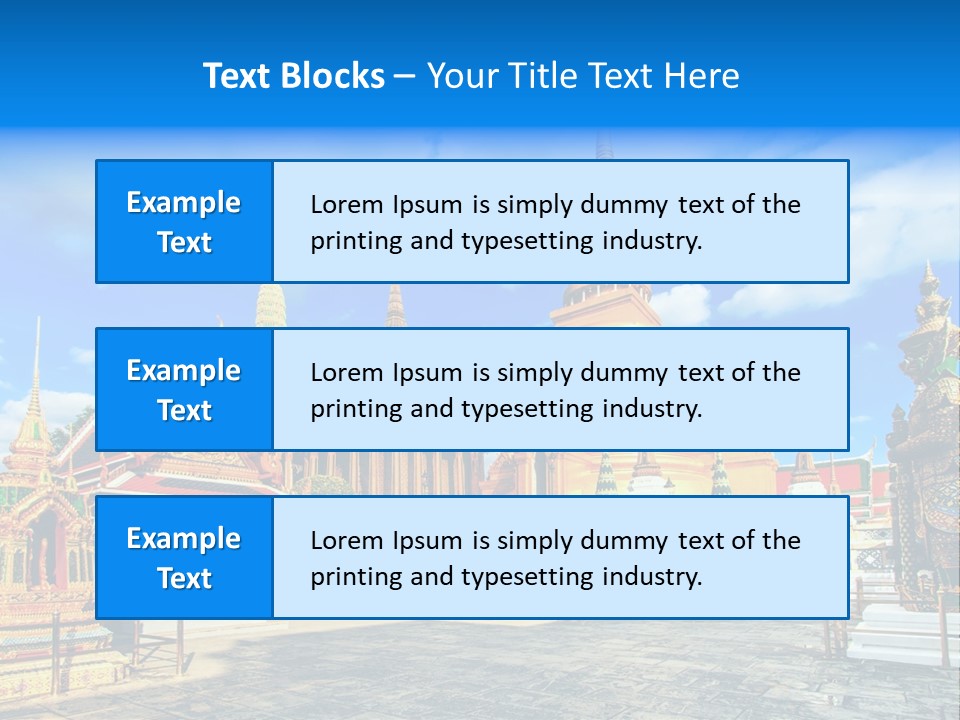 A Group Of Buildings With A Blue Sky In The Background PowerPoint Template