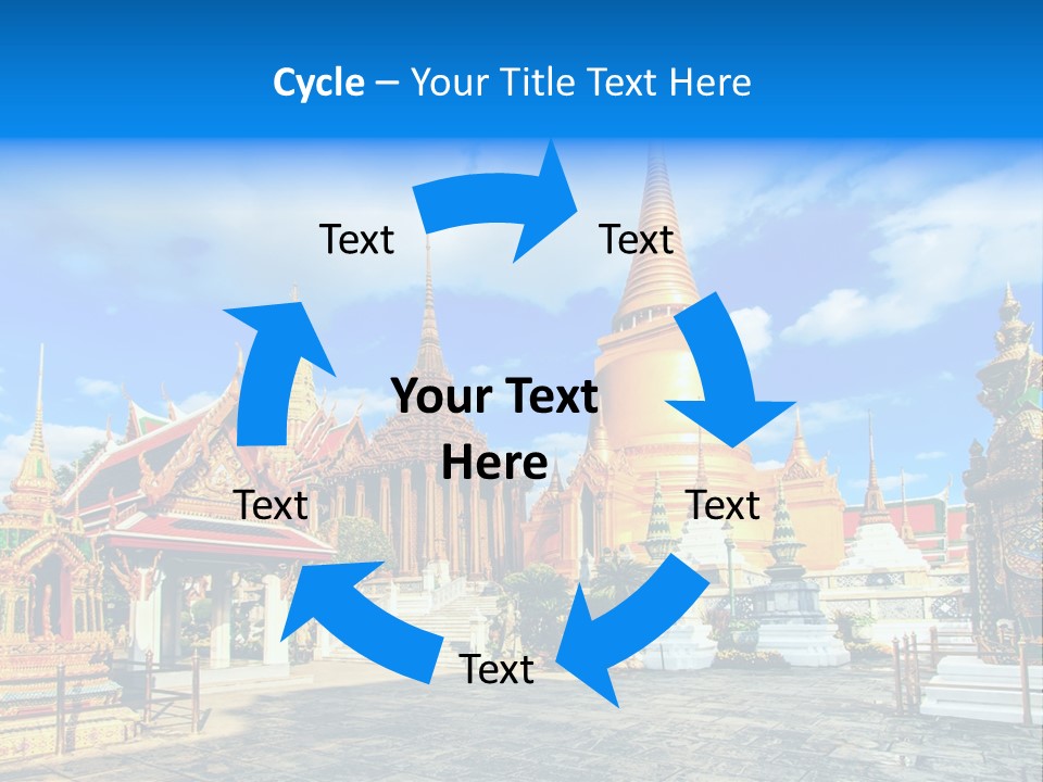 A Group Of Buildings With A Blue Sky In The Background PowerPoint Template