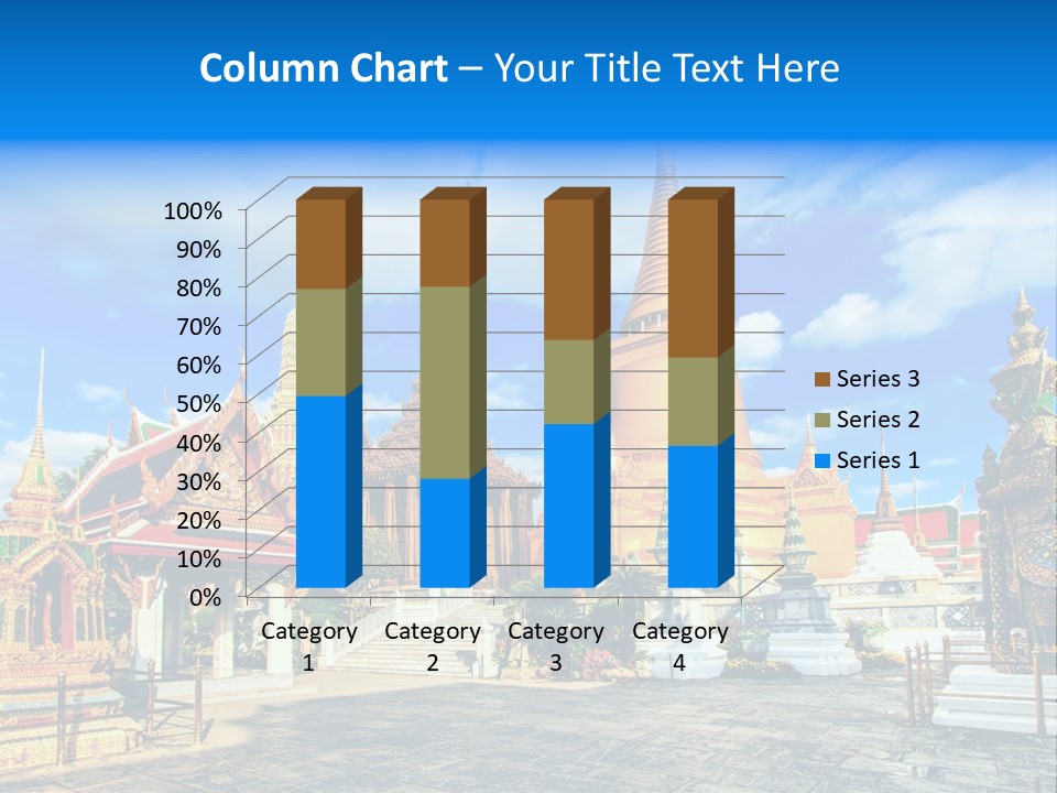 A Group Of Buildings With A Blue Sky In The Background PowerPoint Template