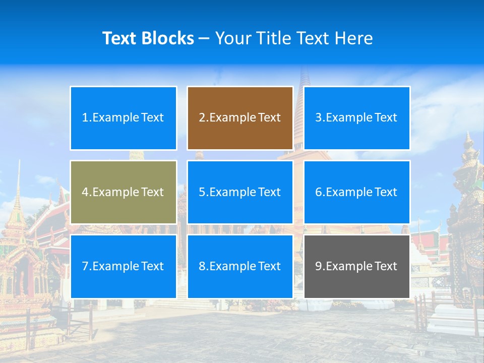 A Group Of Buildings With A Blue Sky In The Background PowerPoint Template