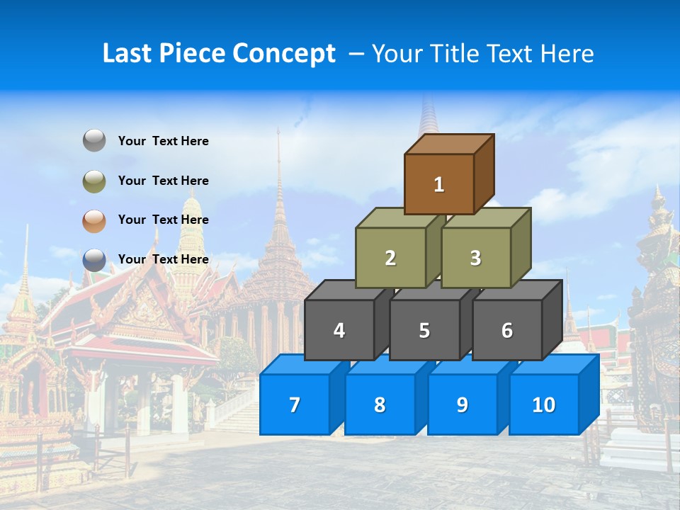 A Group Of Buildings With A Blue Sky In The Background PowerPoint Template