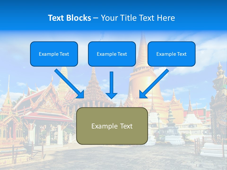 A Group Of Buildings With A Blue Sky In The Background PowerPoint Template
