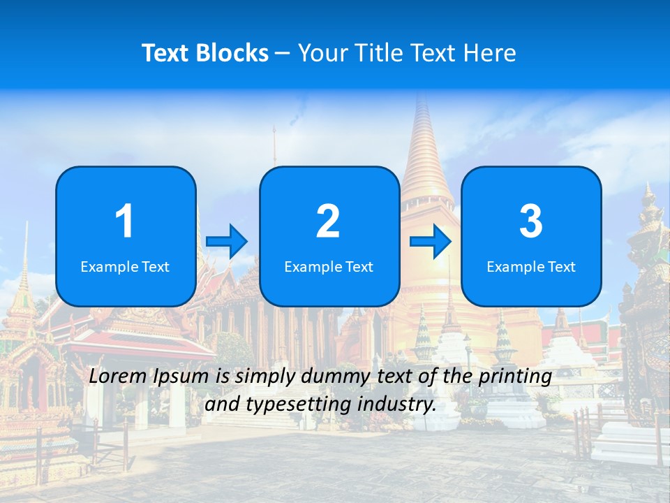 A Group Of Buildings With A Blue Sky In The Background PowerPoint Template