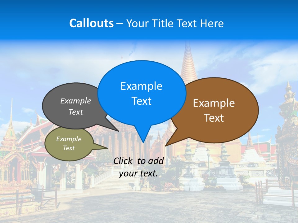 A Group Of Buildings With A Blue Sky In The Background PowerPoint Template