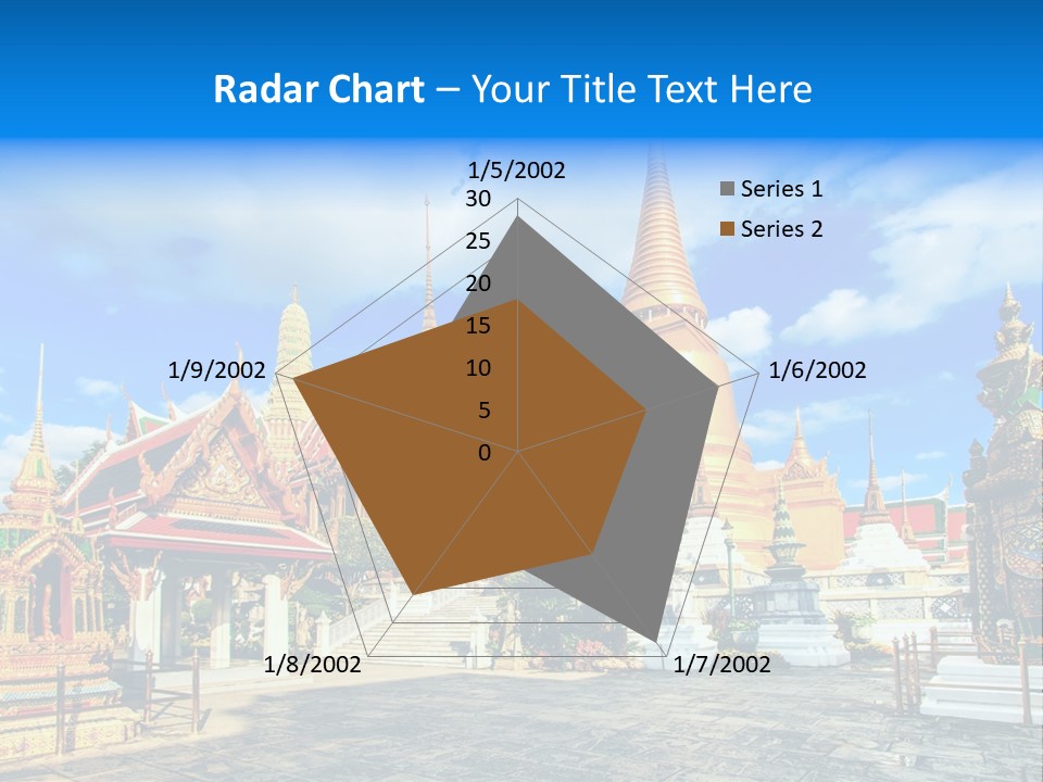 A Group Of Buildings With A Blue Sky In The Background PowerPoint Template