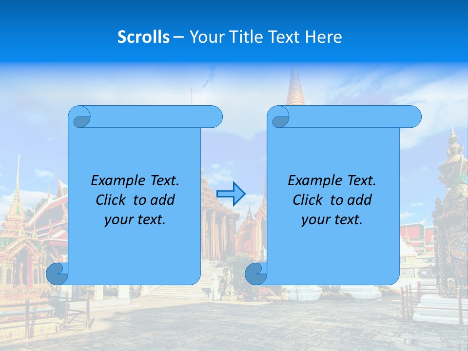 A Group Of Buildings With A Blue Sky In The Background PowerPoint Template