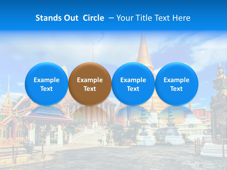 A Group Of Buildings With A Blue Sky In The Background PowerPoint Template