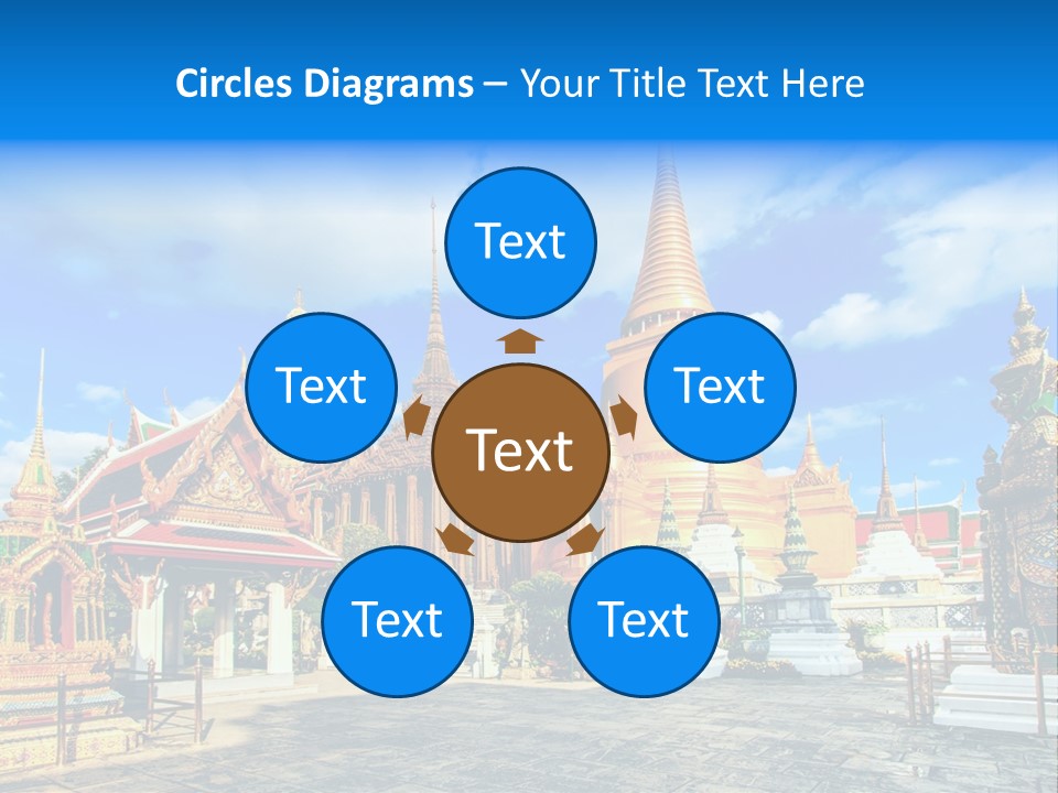 A Group Of Buildings With A Blue Sky In The Background PowerPoint Template