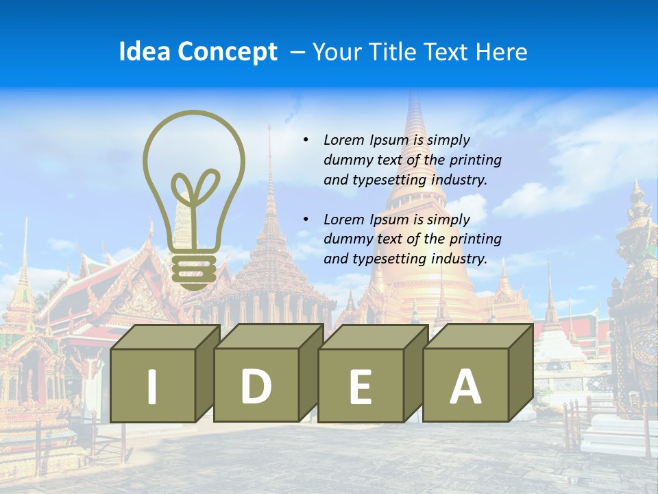 A Group Of Buildings With A Blue Sky In The Background PowerPoint Template