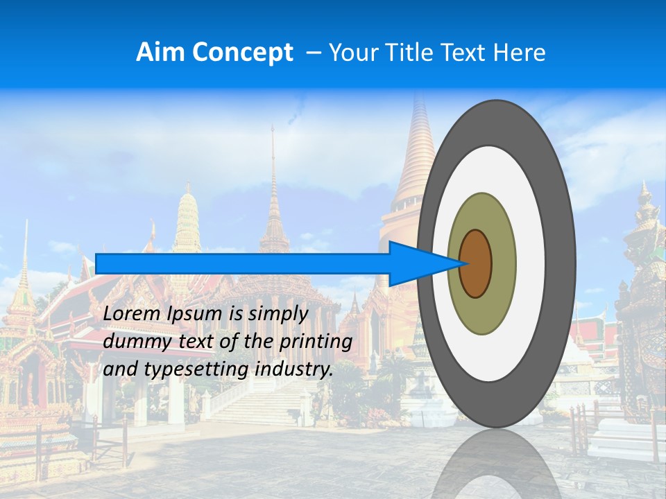 A Group Of Buildings With A Blue Sky In The Background PowerPoint Template