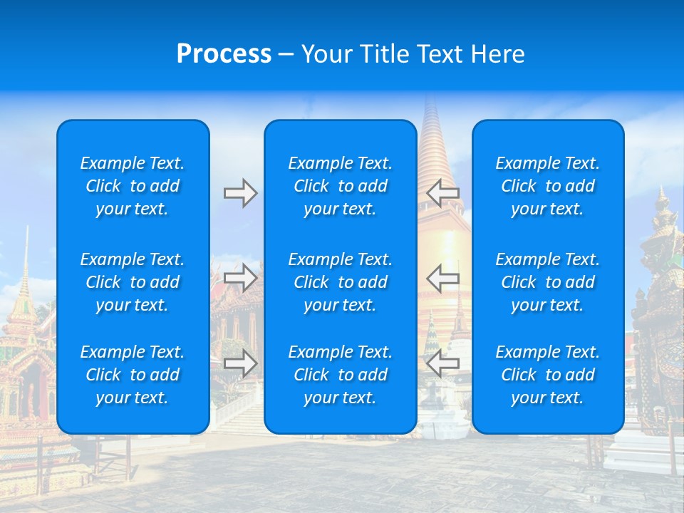 A Group Of Buildings With A Blue Sky In The Background PowerPoint Template