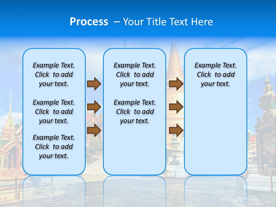 A Group Of Buildings With A Blue Sky In The Background PowerPoint Template