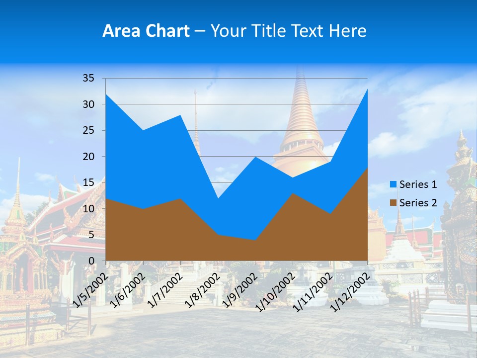 A Group Of Buildings With A Blue Sky In The Background PowerPoint Template