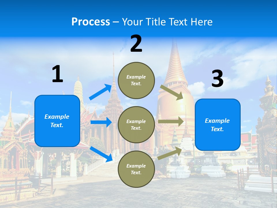 A Group Of Buildings With A Blue Sky In The Background PowerPoint Template