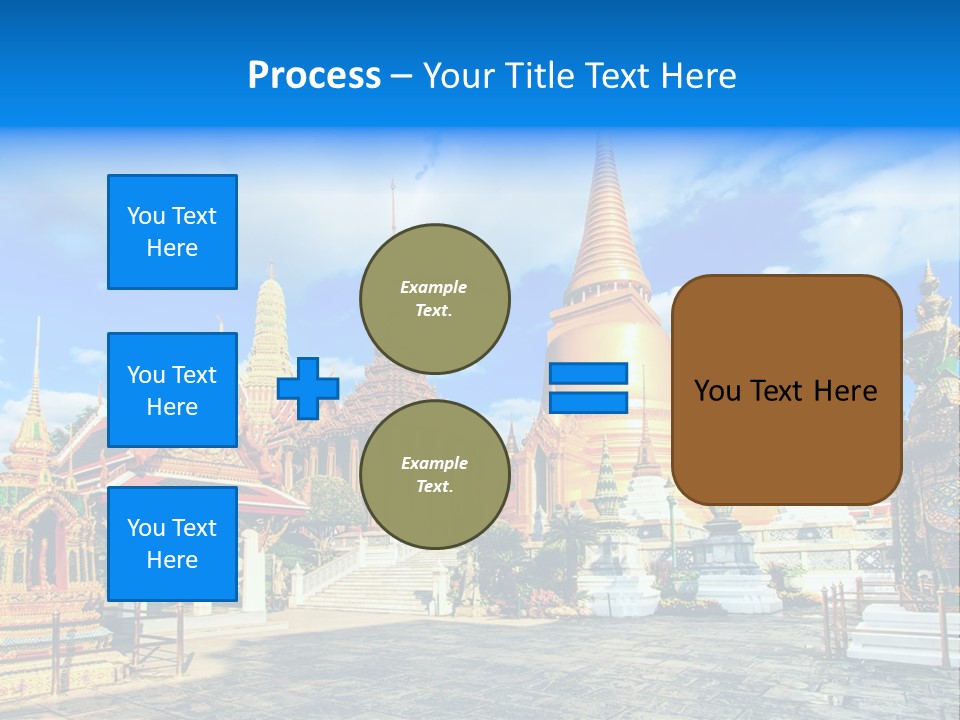 A Group Of Buildings With A Blue Sky In The Background PowerPoint Template