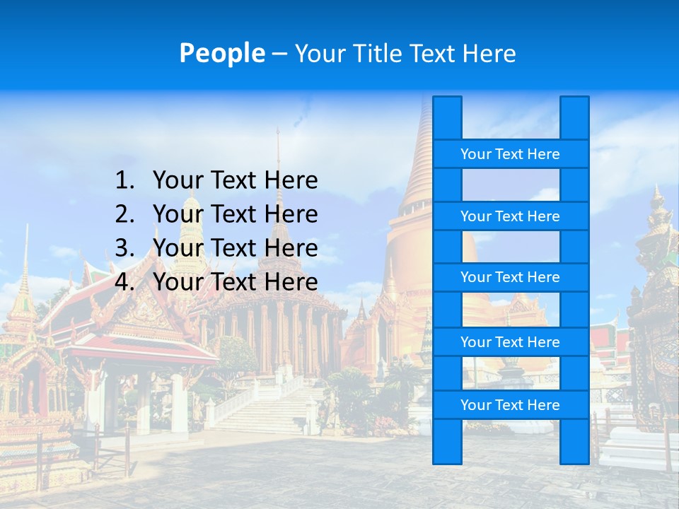 A Group Of Buildings With A Blue Sky In The Background PowerPoint Template