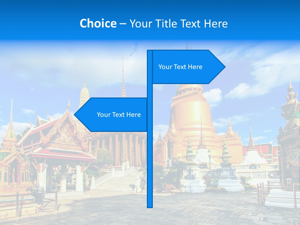 A Group Of Buildings With A Blue Sky In The Background PowerPoint Template