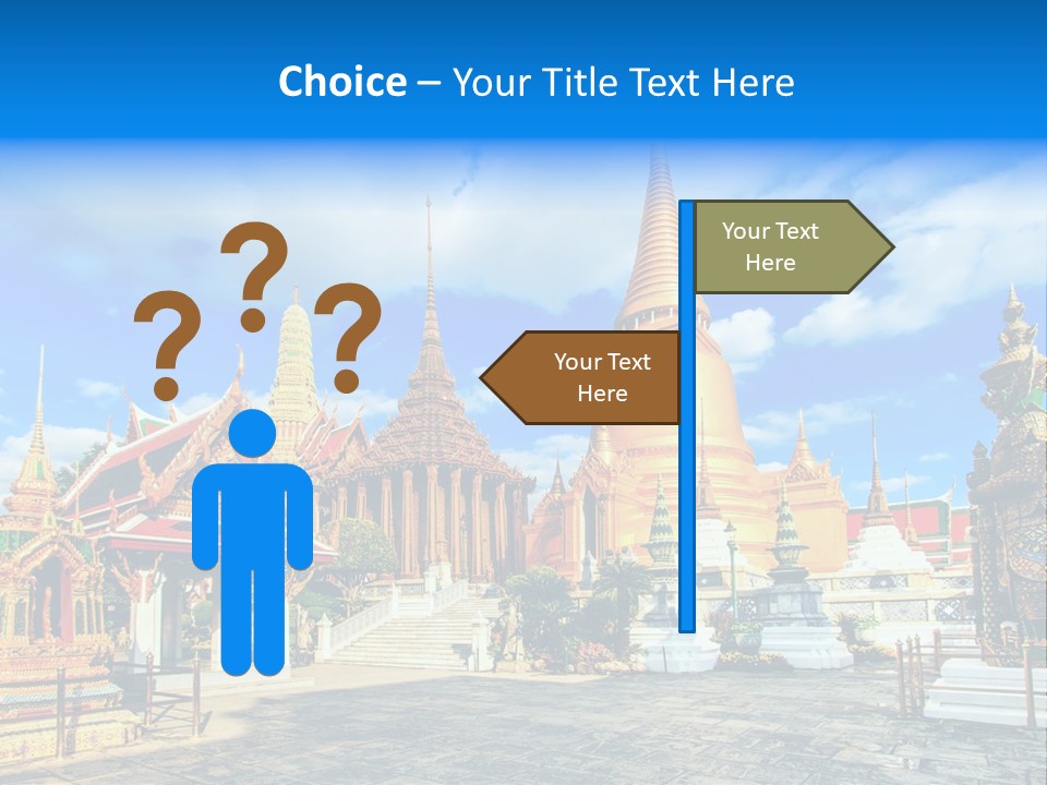 A Group Of Buildings With A Blue Sky In The Background PowerPoint Template