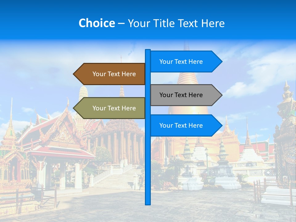 A Group Of Buildings With A Blue Sky In The Background PowerPoint Template