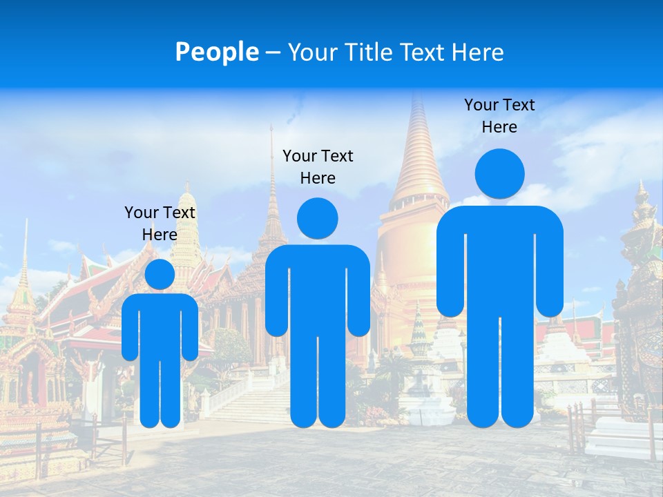 A Group Of Buildings With A Blue Sky In The Background PowerPoint Template