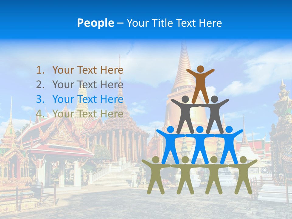 A Group Of Buildings With A Blue Sky In The Background PowerPoint Template