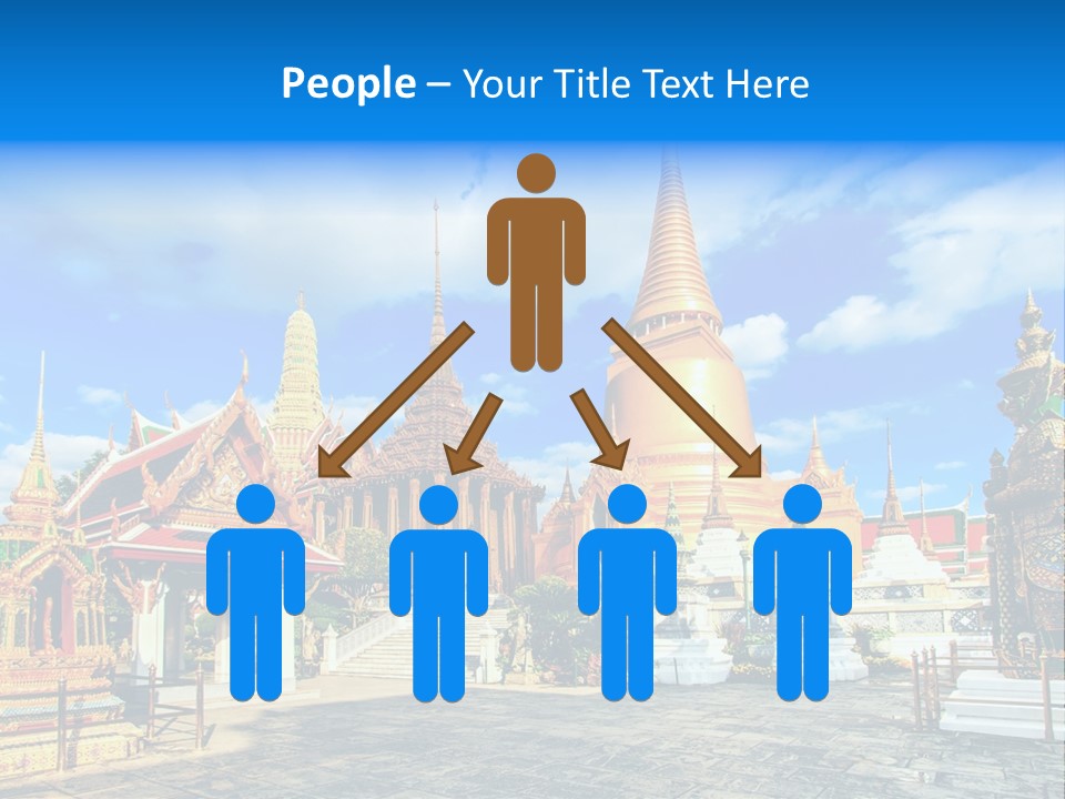 A Group Of Buildings With A Blue Sky In The Background PowerPoint Template