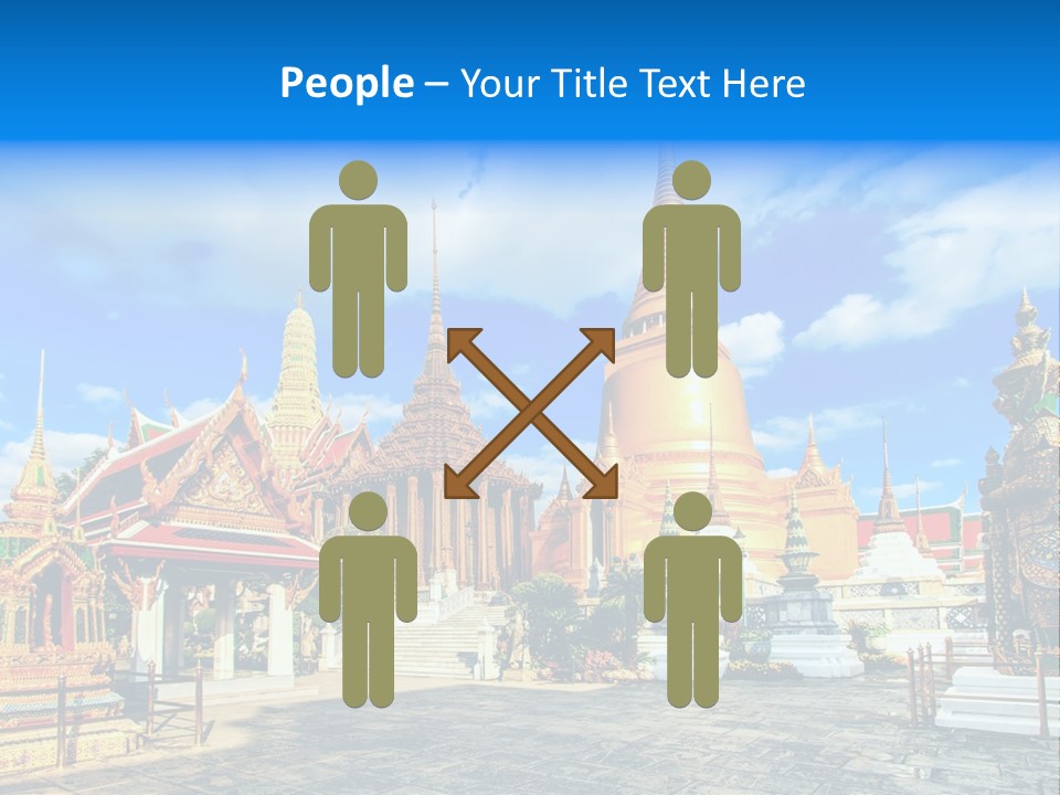 A Group Of Buildings With A Blue Sky In The Background PowerPoint Template