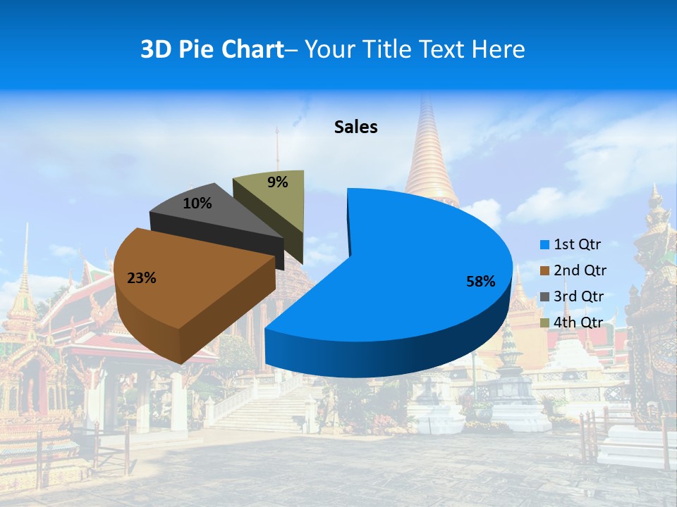 A Group Of Buildings With A Blue Sky In The Background PowerPoint Template