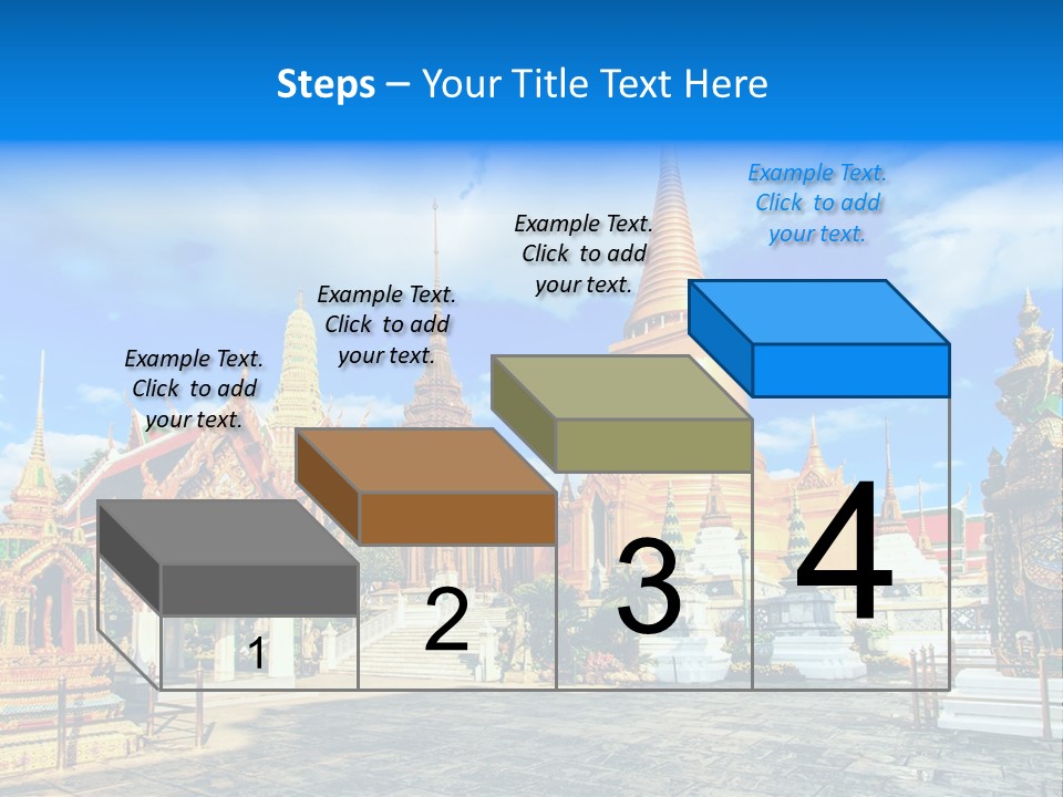 A Group Of Buildings With A Blue Sky In The Background PowerPoint Template