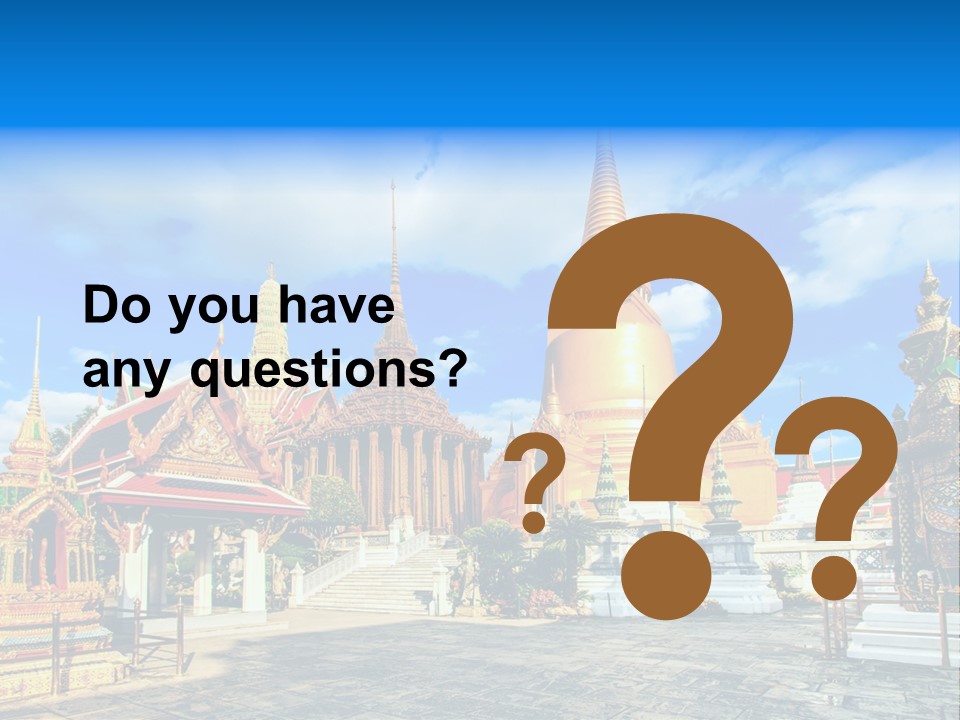 A Group Of Buildings With A Blue Sky In The Background PowerPoint Template