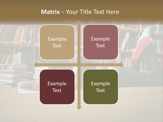 A Woman Laying On The Floor Reading A Book PowerPoint Template