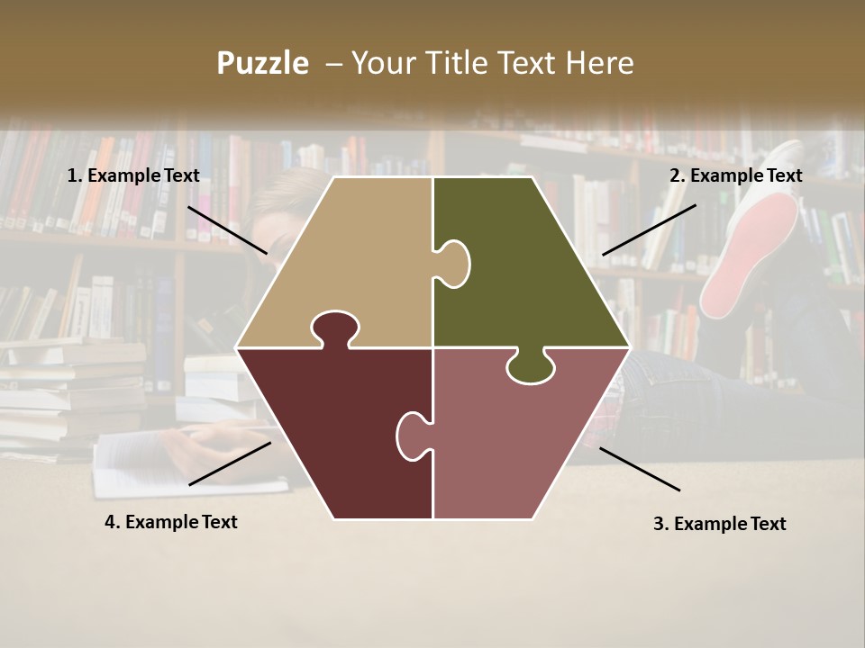 A Woman Laying On The Floor Reading A Book PowerPoint Template