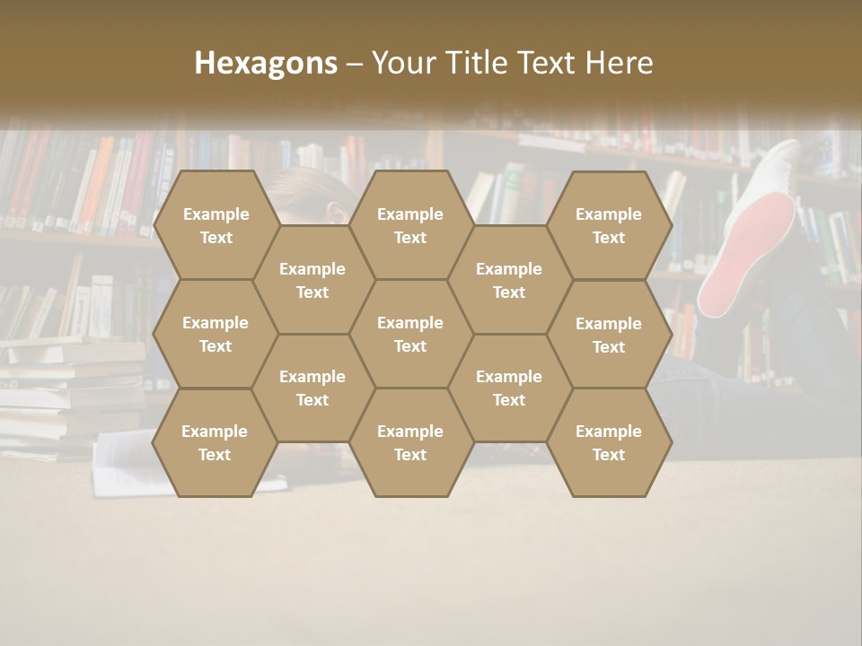 A Woman Laying On The Floor Reading A Book PowerPoint Template