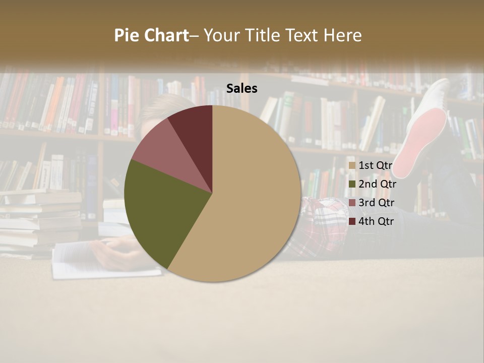 A Woman Laying On The Floor Reading A Book PowerPoint Template