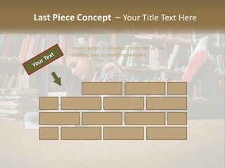 A Woman Laying On The Floor Reading A Book PowerPoint Template