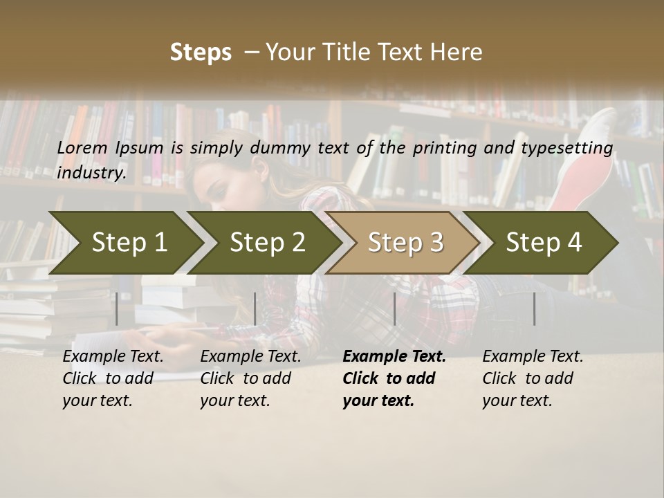 A Woman Laying On The Floor Reading A Book PowerPoint Template