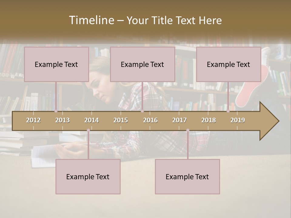 A Woman Laying On The Floor Reading A Book PowerPoint Template
