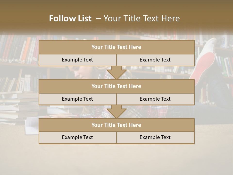 A Woman Laying On The Floor Reading A Book PowerPoint Template