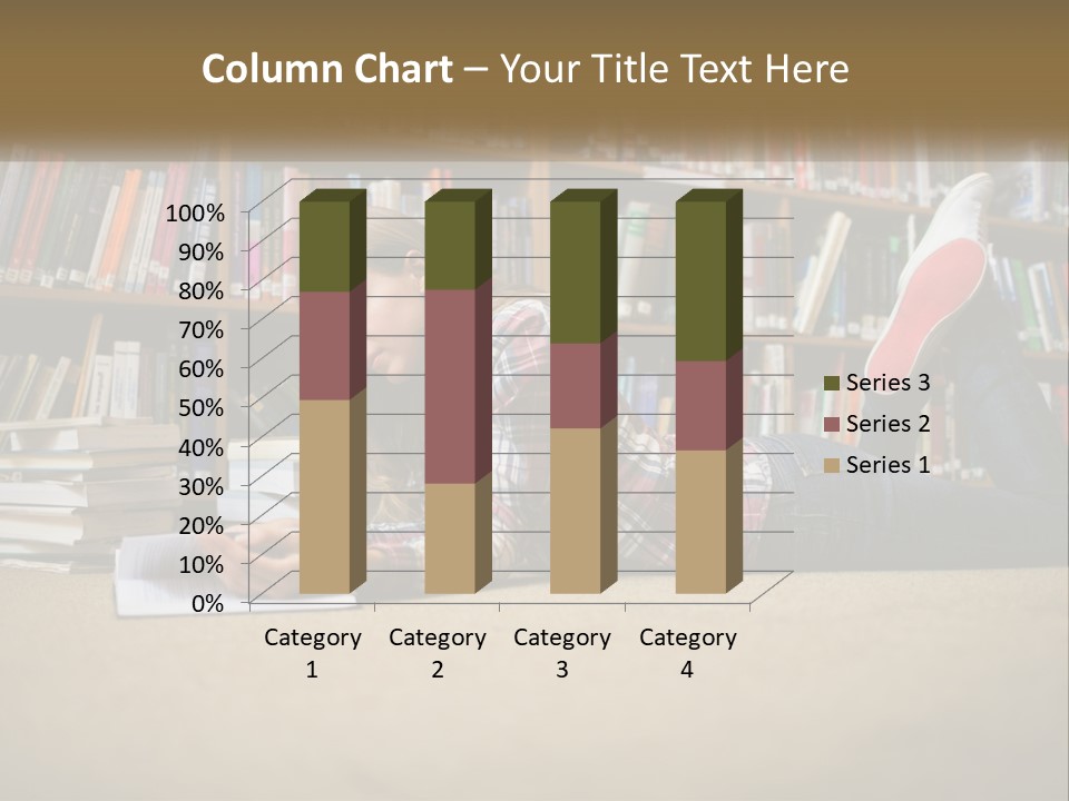 A Woman Laying On The Floor Reading A Book PowerPoint Template