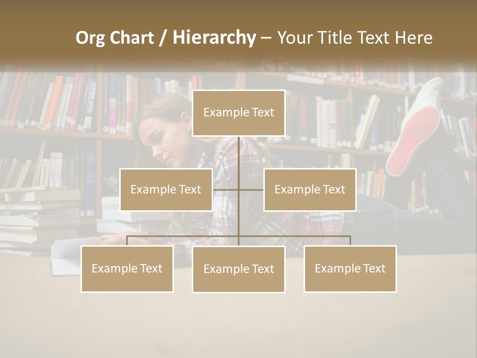 A Woman Laying On The Floor Reading A Book PowerPoint Template
